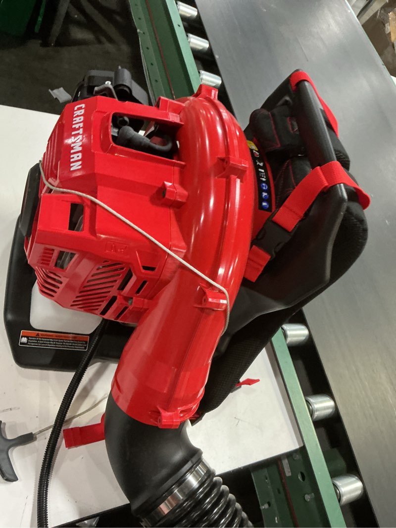 Condition photo showing As Is for craftsman bp510 51-cc 2-cycle 600-cfm 220-mph gas backpack