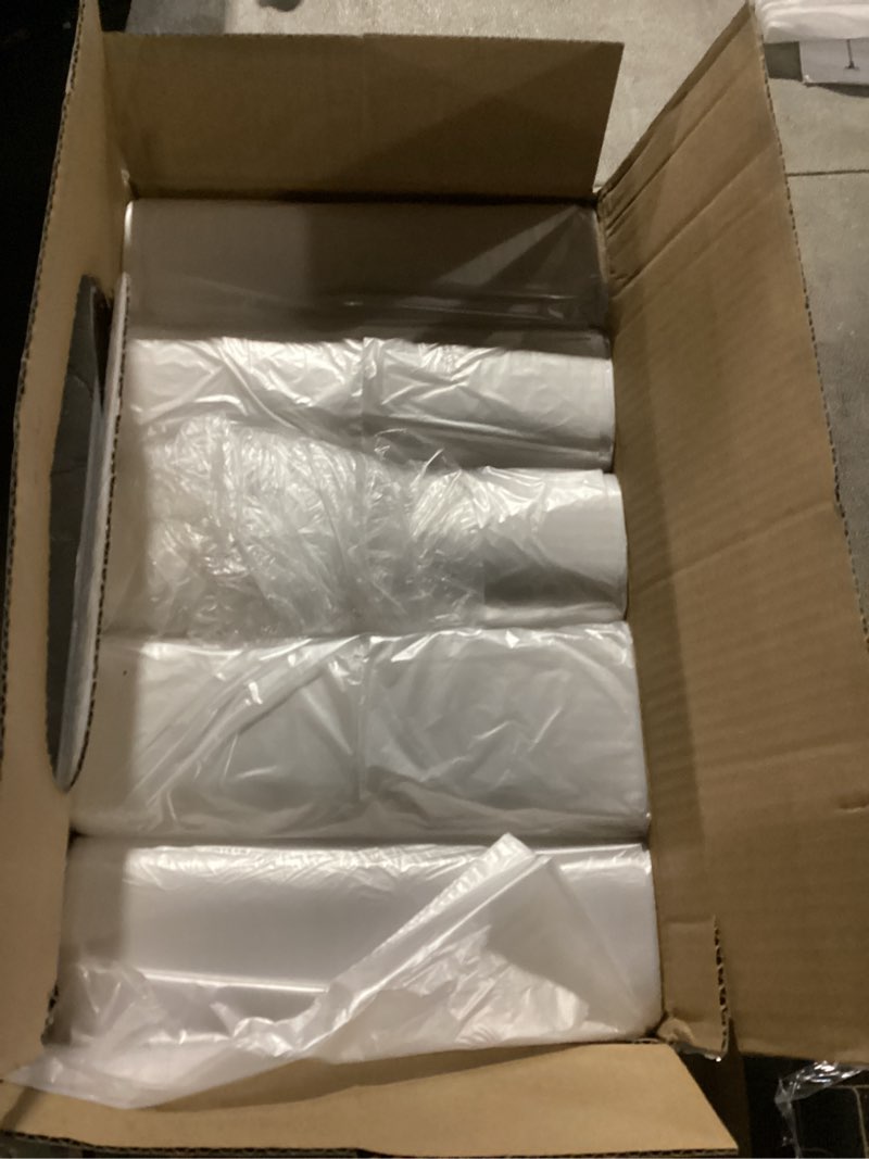 Condition photo showing Good Condition for TYPLASTICS 33 Gallon Clear Trash Can Liners - 33" x 40" - High Density Garbage Bags - Case of 500 - Multipurpose for Office, Outdoor, Recycling, Industrial and Commercial 1 Count (Pack of 500)