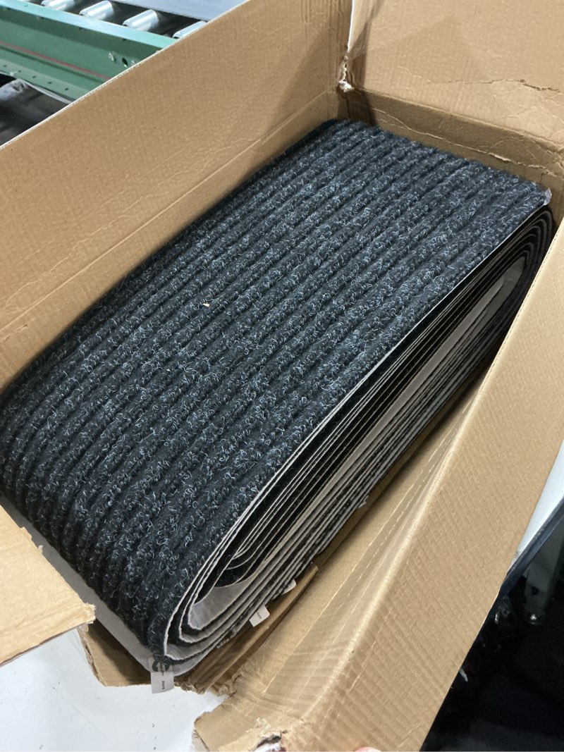 Condition photo showing New/Like New for mbigm 8" x 30" (15 in pack) non-slip carpet stair treads non-skid safety rug slip resistant indoor runner for kids elders & pets with reusable adhesive - black - carpet pads for stairs 8" x 30" - 15 pcs black