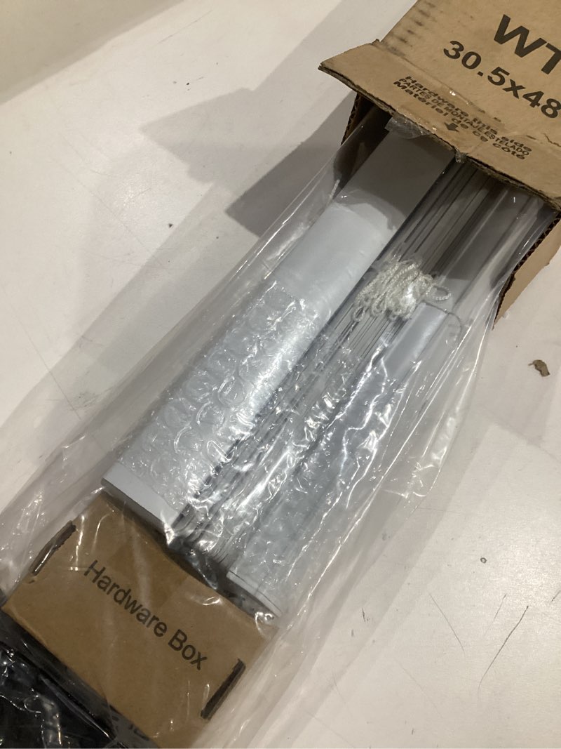Condition photo showing Good Condition for lazblinds cordless white 1" room darkening vinyl mini blinds, 30.5" w x 48" h horizontal window blinds for home, cordless shades for indoor windows white 30.5"w x 48"h