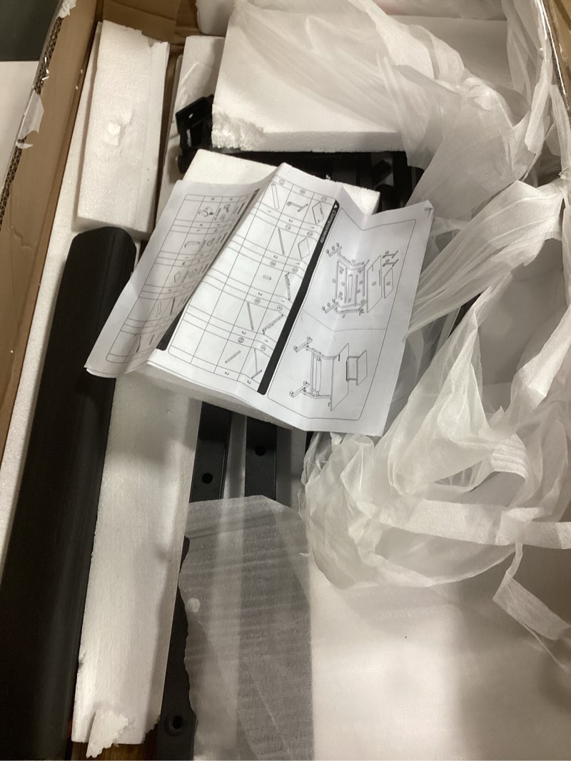 Condition photo showing As Is for Zaqei Model 2026 Adjustable Height Rolling Desk with Wheels Portable Compact Laptop Table Mobile Work (Black)