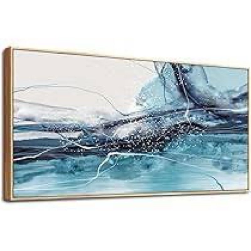 Wood Framed Canvas Art Prints Abstract Wall Art For Living Room Large Size Wall Decor For Office Bed