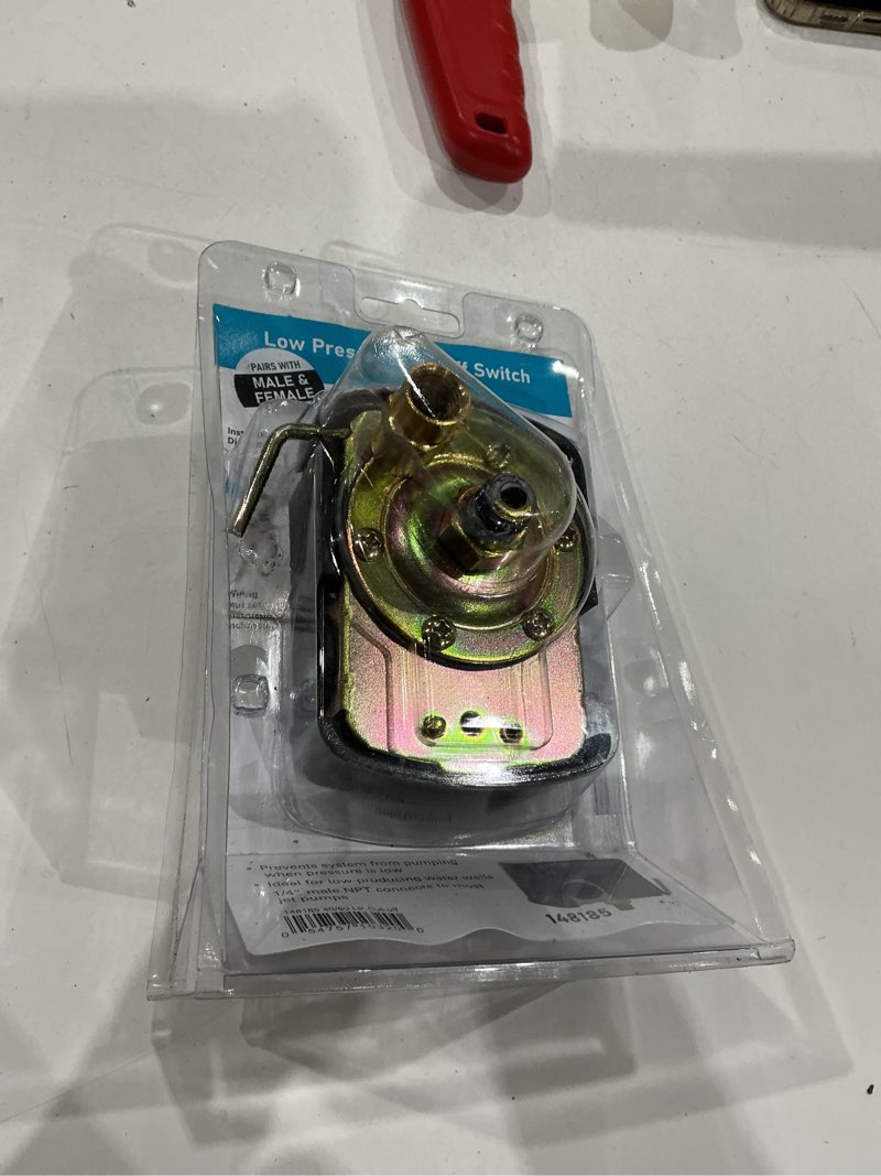 Condition photo showing As Is for h2opro 1/4-in mnpt polyethylene pressure regulator valve