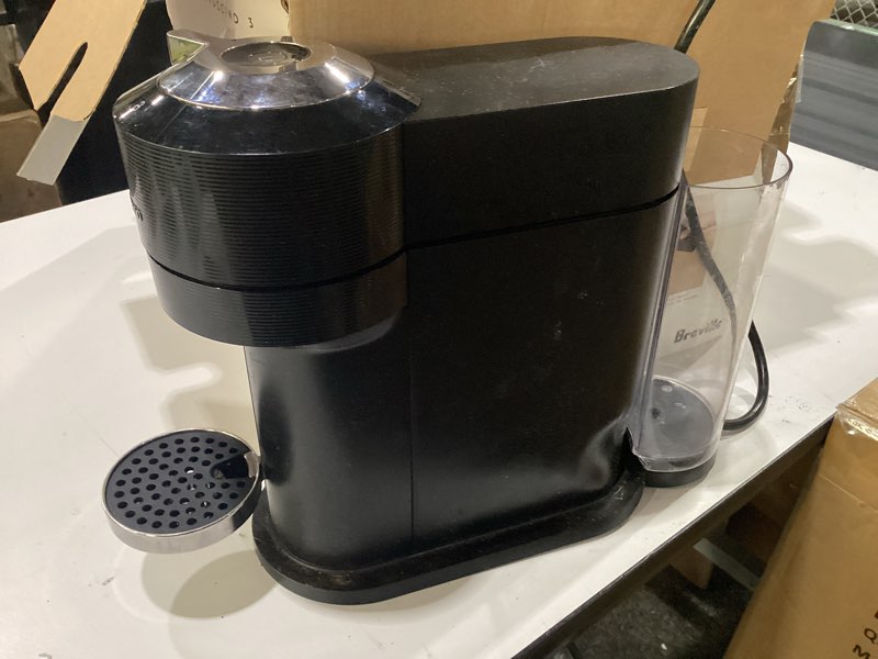 Condition photo showing As Is for incomplete missing accessories nespresso vertuo next premium coffee and espresso maker by breville with aeroccino milk frother black machine + milk frother