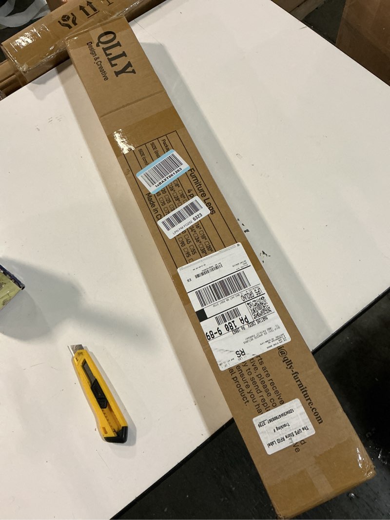 Condition photo showing New/Like New for QLLY 28 inch Slant Wooden Table Legs, Solid Wood Angled Desk Legs, Furniture Legs, Set of 4, Easy to Install - Perfect for DIY Dining Tables, Coffee Tables, and Benches (Natural, 28")