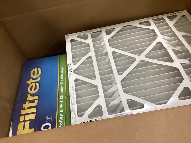 Condition photo showing Good Condition for Filtrete 20x25x4 Slim Fit AC Furnace Air Filter, MPR 700, MERV 8, Fits AprilAire & Carrier, Capture Dust, Pollen & Pet Dander Reduction, 2-Pack (Actual Size 19.5x24.5x3.75 in)