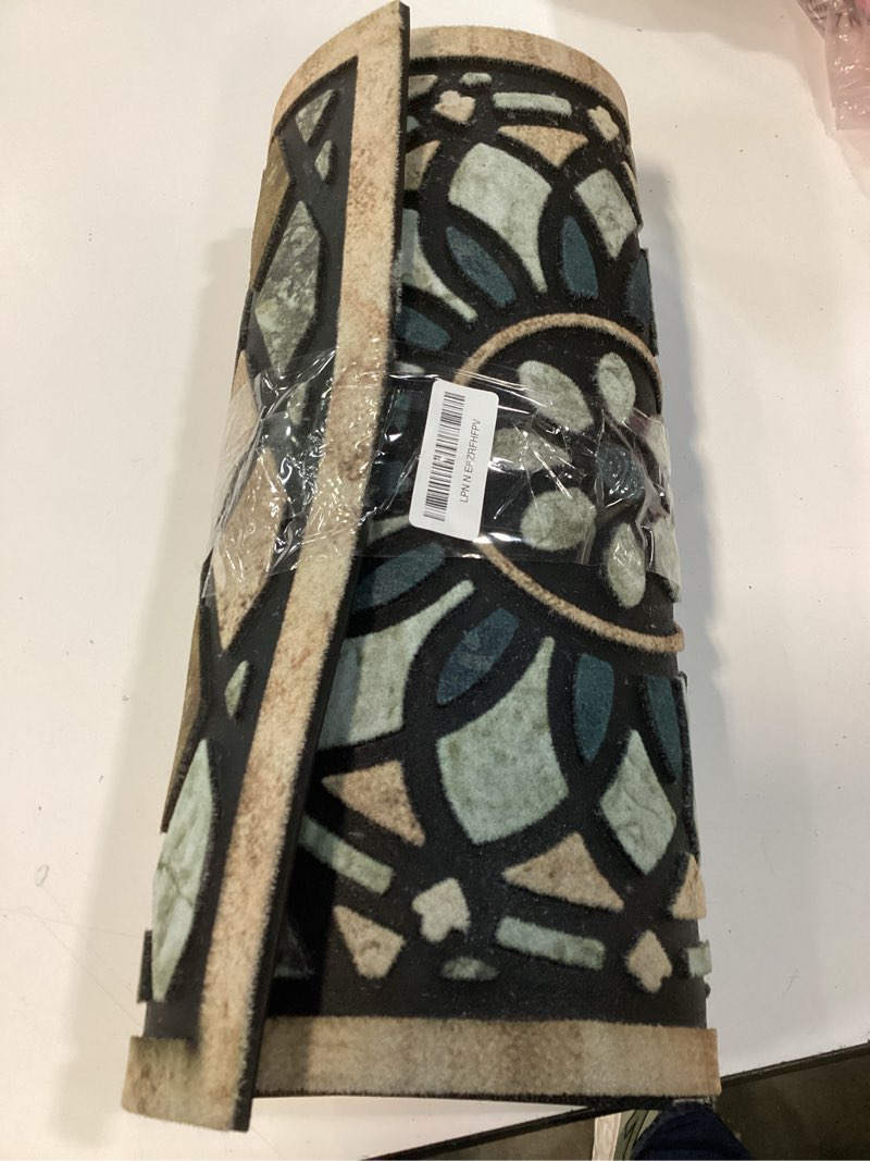 Condition photo showing Good Condition for chichic welcome door mat 17x 30 inch front doormat outdoors for home entrance outdoors mat for outside entry way doormat entry rugs, heavy duty non slip rubber back low profile, flower flower 1'5" x 2'6" (rectangular)