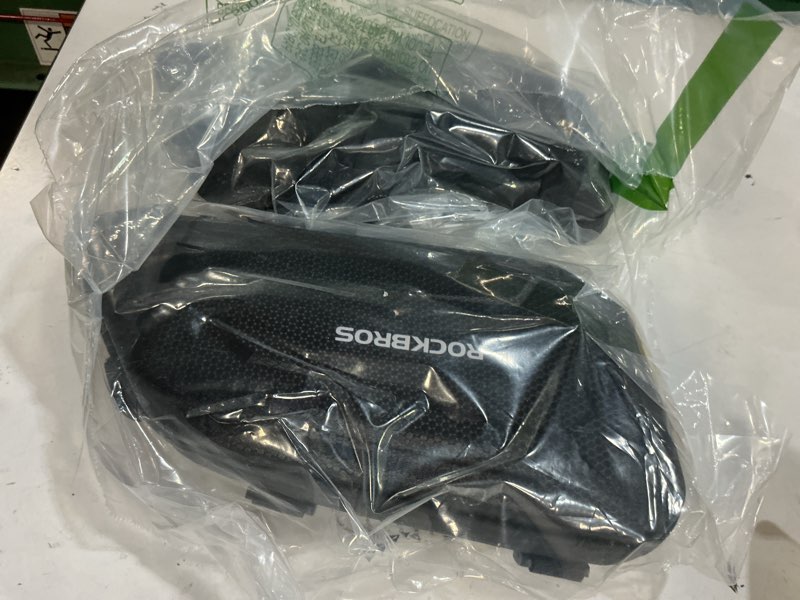 Condition photo showing New/Like New for rockbros triangle side bag - eva hard shell motorcycle storage bags, water-resistant tail bag 2pcs black