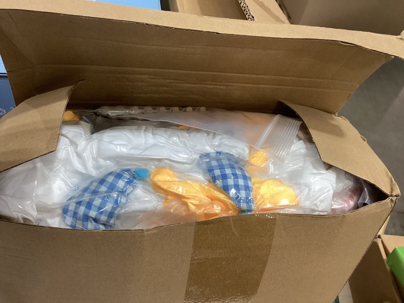 Condition photo showing New/Like New for 20 Set Adopt A Puppy Favors 20 Small Stuffed Puppy Plush Dogs Bulk with 20 Kraft Paper Boxes 20 Adoption Cards 1 White Fence and 1 Paper Sign for Adopt A Pet Party (Goose)