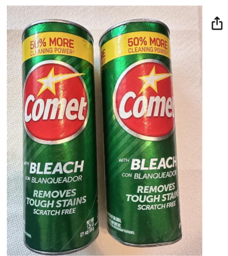 Comet Cleaner with Bleach Powder 21-Ounces | Scratch-Free | 5 Pack (105 Oz Total)