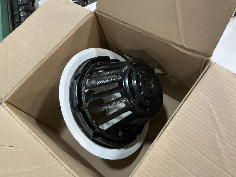 Condition photo showing Good Condition for JUMBO 4-Inch Heavy Duty PVC Roof Drain with Cast Iron Dome