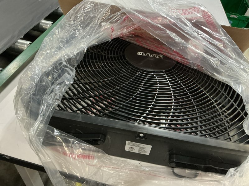 Condition photo showing Good Condition for utilitech 20-in 120-volt 3-speed high velocity indoor black box fan