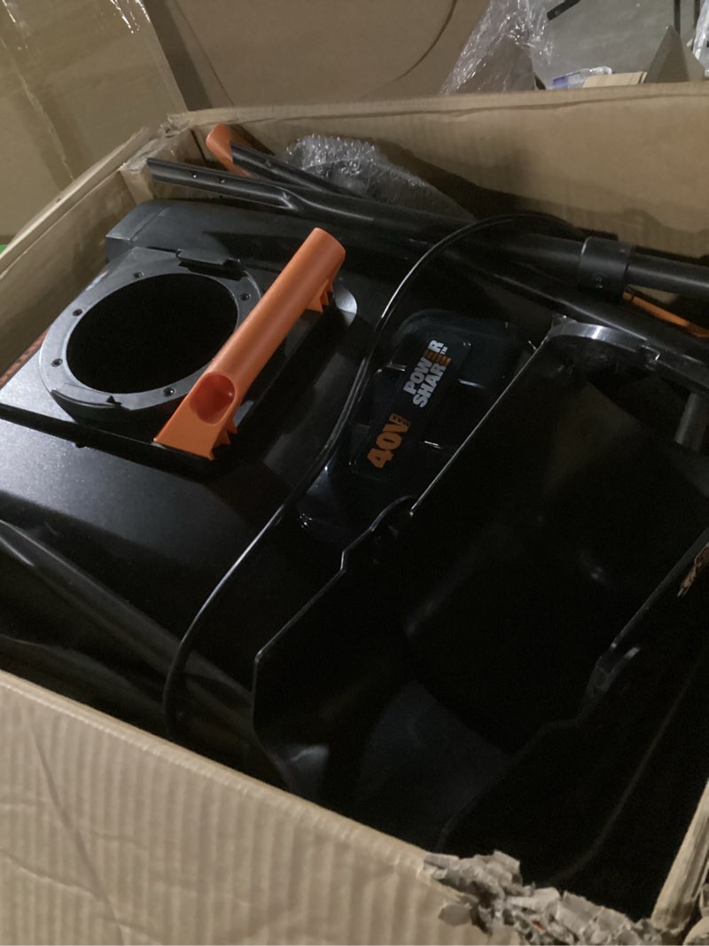 Condition photo showing As Is for Worx 40V 20" Cordless Snow Blower Power Share with Brushless Motor - WG471 (Batteries & Charger Included)