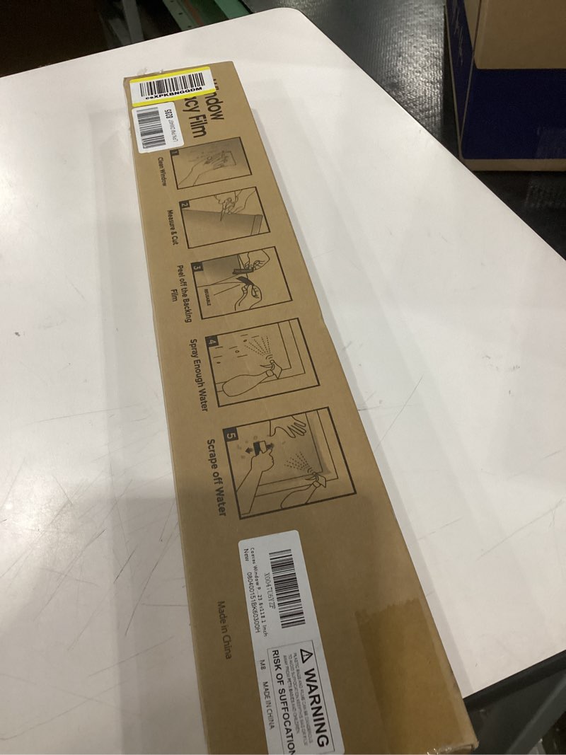Condition photo showing New/Like New for Coavas One Way Window Privacy Film, Reflective Window Tint for Home See Out Not in, Sun Blocking Anti UV Static Cling Glass Windows Door Coverings for Winter, 23.6x118.1 Inch Black-silver 23.6 x 118.1 Inch