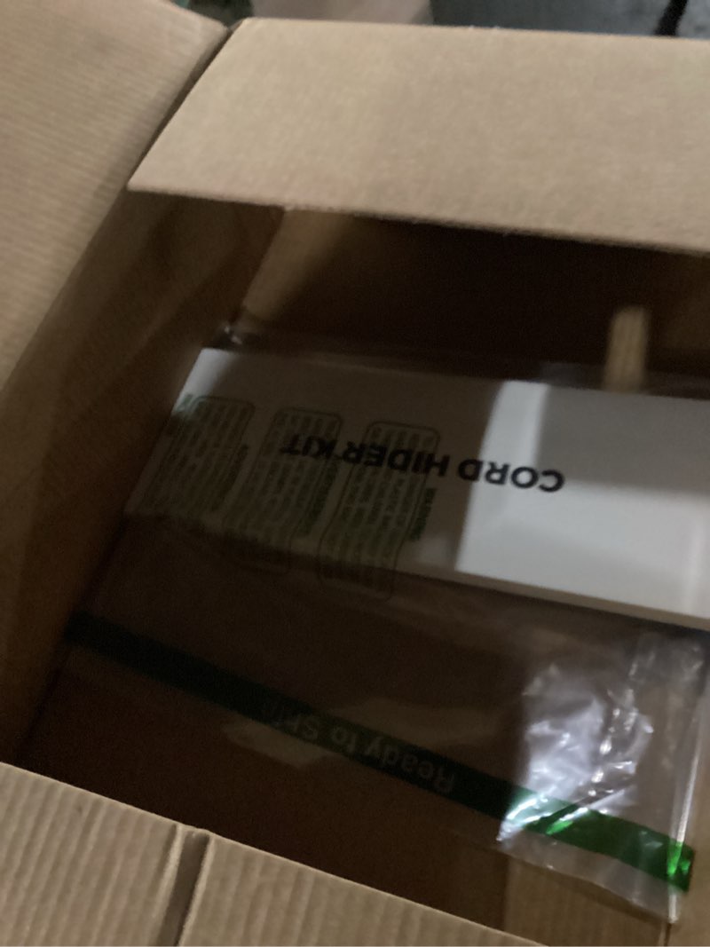 Condition photo showing New/Like New for Yecaye Cord Hider, 113in One-Cord Cable Concealer, Cord Covers for Wires on Wall, Easy Install Cable Management Kit for 2 Small Wires, Cables Raceway Home Office, W0.59in H0.4in, White Small White