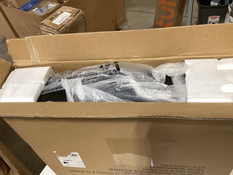 Condition photo showing New/Like New for amazon basics 3-speed box fan for bedroom, portable with carry handle, powerful airflow, 5 blades, lightweight design, 67 watts, 20-inch, black, 6.8"d x 20.86"w x 21.33"h