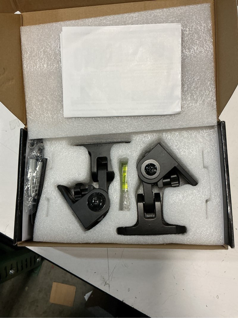 Condition photo showing Good Condition for BS-218pro Universal Speaker Wall Mount for Small Speakers ,Vertical 120°, Horizontal 180°Adjustment,Hold up to 30lbs,Compatible with Bose, JBL, KEF, Klipsch, Sony & Others(2 Packs Black)