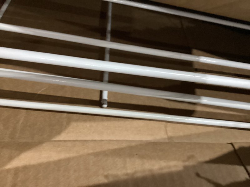 Condition photo showing As Is for Amazon Basics Foldable Portable Laundry Rack for Air Drying Clothing, Indoor Outdoor Use - 14.5" D x 29.5" W x 41.8" H, White