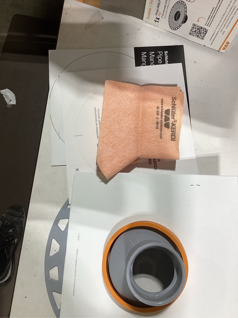 Condition photo showing As Is for schluter systems kerdi-drain flange 2-in pvc