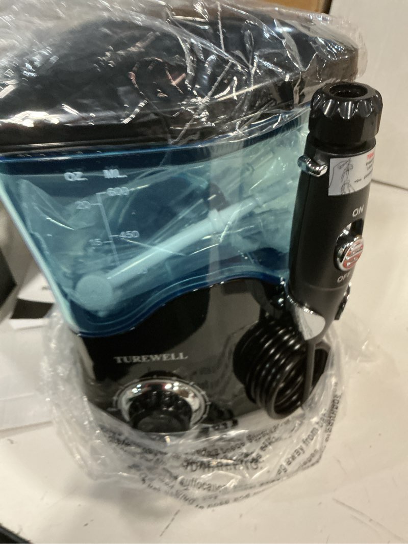 Condition photo showing Good Condition for TUREWELL Water Dental Flosser for Teeth/Braces, Water Teeth Cleaner 8 Jet Tips and 10 Pressure Levels, 600ML Large Water Tank Oral Irrigator for Family(Black)