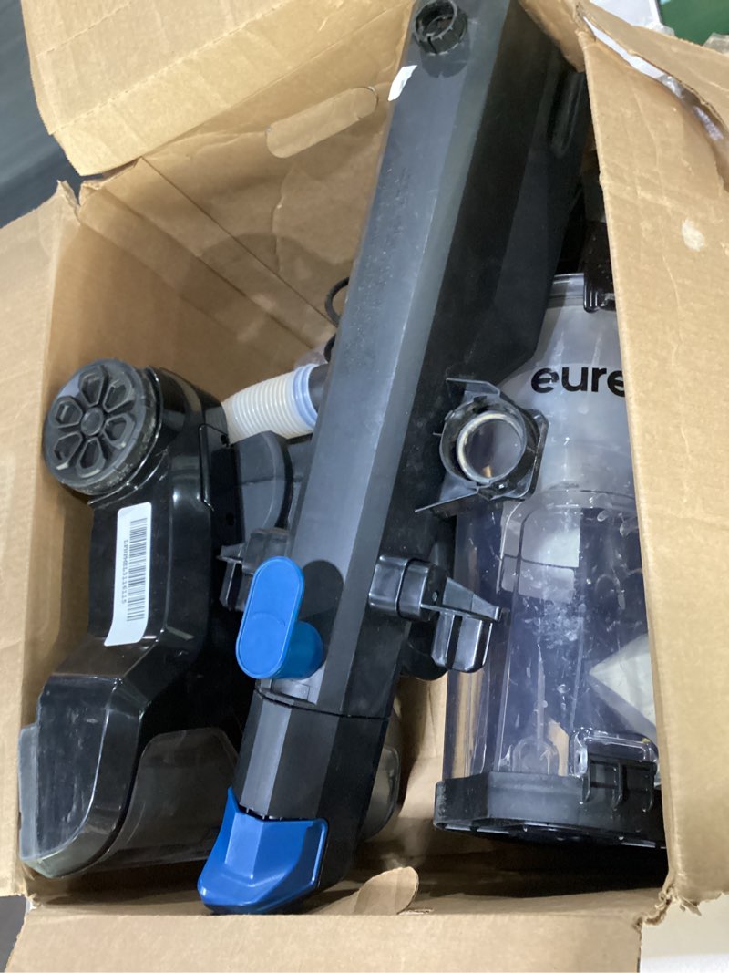 Condition photo showing As Is for *not tested* Eureka PowerSpeed Lightweight Upright Vacuum Cleaner for Carpet and Hard Floor, Powerful Bagless Upright Vacuum Cleaner for Home Pets, NEU181A, Blue Blue NEU181A with Pet Tool