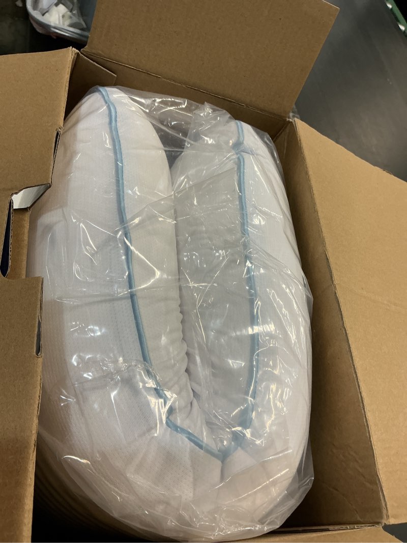 Condition photo showing Good Condition for Cool Gel Cooling Pillow for Sleeping, Standard Size Cooling Memory Foam Pillow for Hot Sleepers, Reversible Ergonomic Design, Pressure Relief, Spine Alignment, Side, Back Contouring Support