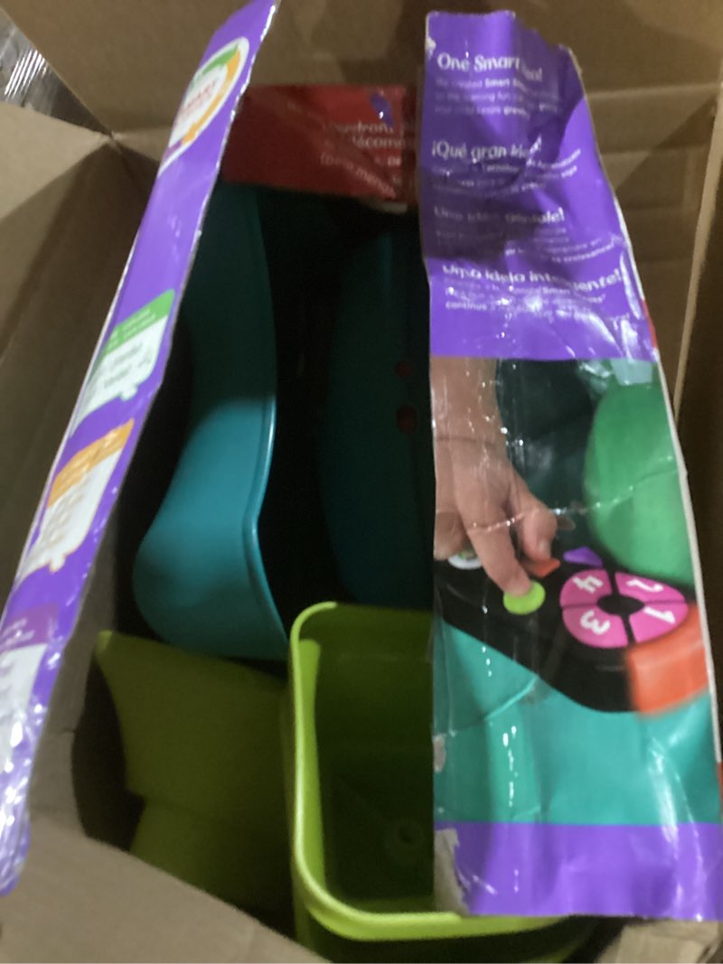 Condition photo showing As Is for fisher-price laugh & learn smart stages chair teal electronic learning toy for toddlers, multilanguage version