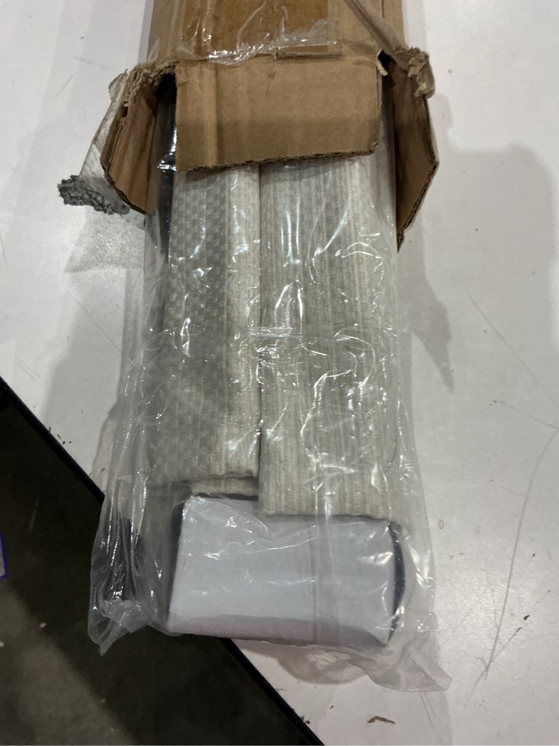 Condition photo showing Good Condition for madison park galen cordless roman shade, 27"w x 64"h, sheen ivory – room darkening, thermal insulated, energy efficient window blind with subtle sheen basketweave fabric for privacy room darkening basketweave sheen ivory 27"w x 64"h