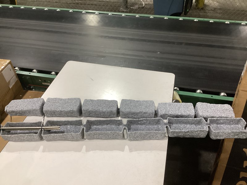 Condition photo showing New/Like New for beuta landscape edging | garden edging border | faux stone bricks for lawn edging, flower beds, pathways & yard edging– 10 packs | each section has 6 bricks 48"l x 4"w x 2.25"h | 30 spikes |greystone 10-pack (40 ft) greystone