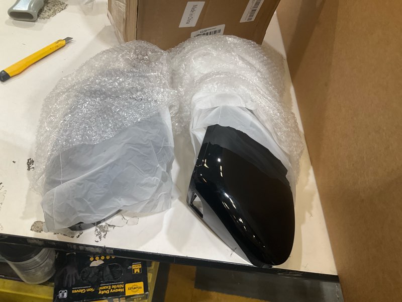 Condition photo showing Good Condition for 1 pair black housings door mirror covering caps with assist lane change side mirror cover cap compatible with vw golf 8 mk8 2020 2021 black(with assist lane change)