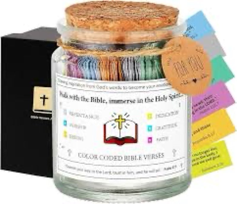 Bible Verse Jar, Gifts for Christian, Stocking Stuffers for Teen Girls Boys, The Hope Scripture Jar 