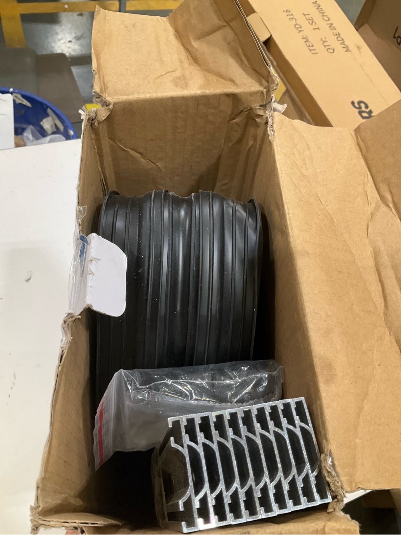 Condition photo showing Good Condition for garage door seals bottom rubber, with aluminum track retainer kit, 3-sided weatherproof seal, three layers of protection available, garage door bottom seal 16 ft, easy to install (black)