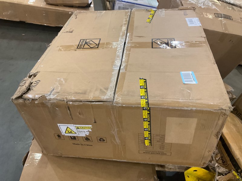 Condition photo showing As Is for Modern Ceramic Pedestal Sink - Freestanding Vanity Basin with Overflow & Single Faucet Hole | Space-Saving, Easy to Install, Water-Resistant Design for Small Bathroom Easy-Clean Ceramic