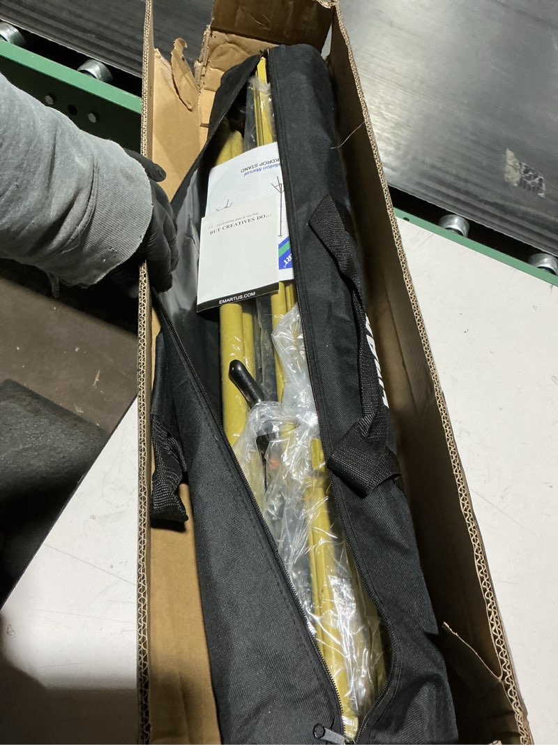 Condition photo showing Good Condition for EMART Backdrop Stand 10x8.5ft(WxH) Photo Studio Adjustable Background Stand Support kit with 2 Crossbars, 8 Clamps, 2 Sandbags and Carry Bag for Parties, Events Decoration, Wedding -Titanium Gold 10x8.5ft Titanium Gold