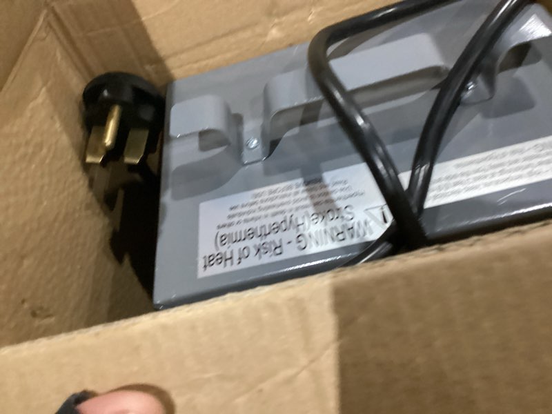 Condition photo showing As Is for Shinic Electric Garage Heater 240V, 4,800-watt Fan-Forced Industrial Heater, With Thermostat Control, Carrying Handle, Heavy Gauge Steel, Nema 6-30P Garage Heaters for Workshop, Construction Site