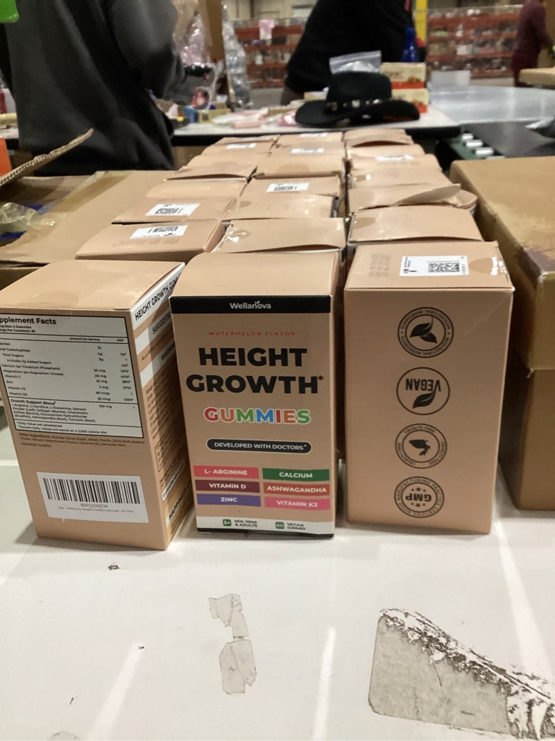 Condition photo showing New/Like New for Height Growth Gummies | Vitamin Gummies with Calcium, Magnesium Glycinate, Zinc, Ashwagandha, Vitamin K2 D3 | Height Increase Supplement, Multivitamin for Kids, Teens Boy & Girl, Adults | 60 Gummies