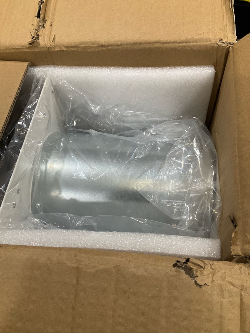 Condition photo showing Good Condition for 6 inch hooded wall vent with screen and damper,6 inch exhaust vent cover cap for outdoor kitchen range hood dryer ventilation,outside wall mount extractor for house air exhaust,galvanized steel,white 6 inch white