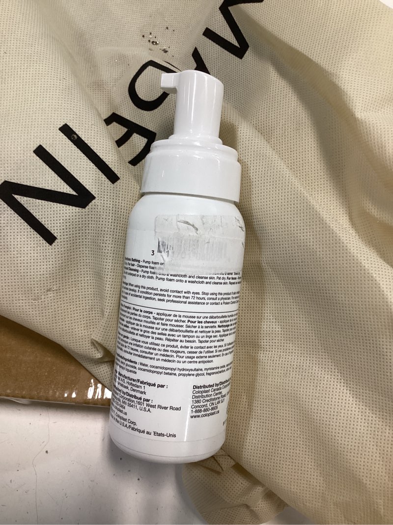 Condition photo showing As Is for Rinse-Free Shampoo and Body Wash 8.1 oz. Pump Bottle Unscented, 67146 - Sold by: Pack of One