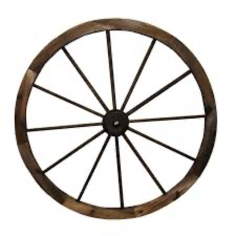 Wagon wheel 36 charred finish 