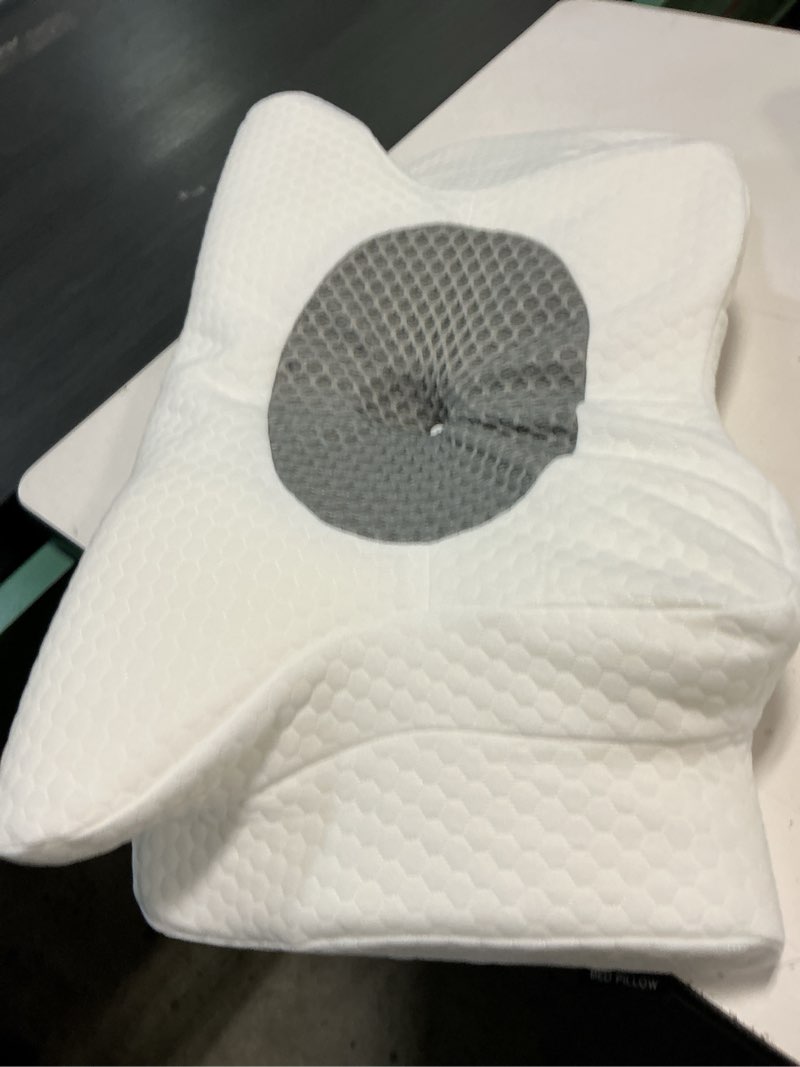 Condition photo showing Good Condition for Sleep Doctor Approved Cervical Neck Pillow for Sleeping, Ergonomic Contour Side Sleeper Pillows for Adults, Cooling Orthopedic Pillow for Pain Relief Support, Memory Foam Pillows Back Stomach Sleepers