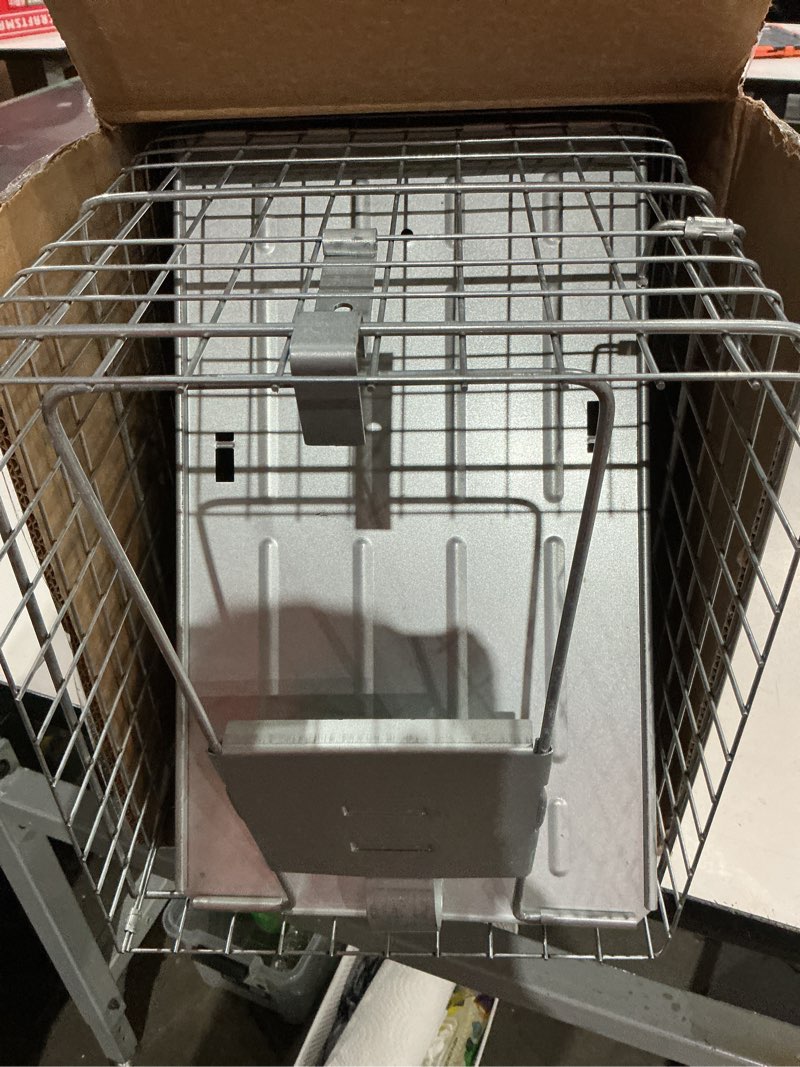 Condition photo showing As Is for havahart 1079sr large 1-door humane catch and release live animal trap cage - live raccoon trap, for bobcats, beavers, dogs, & more