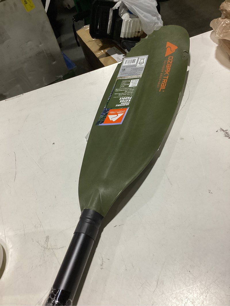 Condition photo showing Good Condition for ozark trail green fiberglass and aluminum fishing kayak paddle, 94.5"