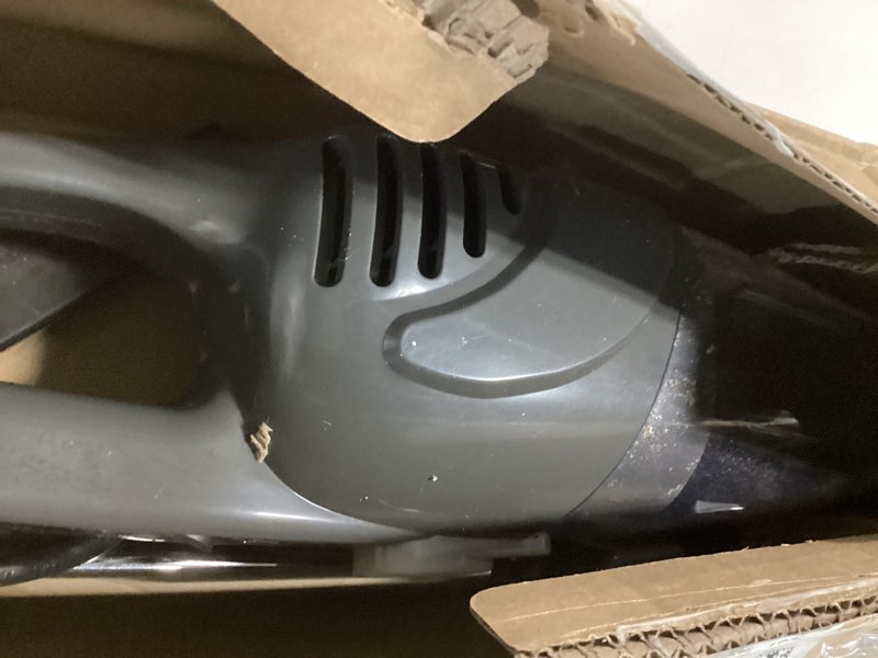 Condition photo showing As Is for Amazon Basics 2-in-1 Corded Stick Vacuum Cleaner, Convertible to Handheld, Lightweight (3.9 LBS), with Washable Filter, Crevice Tools, 0.5L Dust Cup, 19.7-Ft Cord, 300W, Black Vacuum Cleaner Only