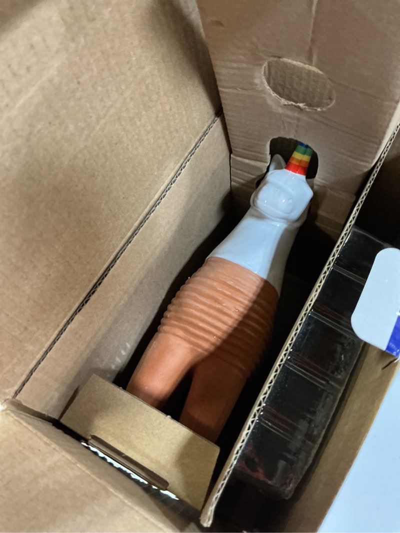 Condition photo showing As Is for chia pet unicorn decorative pottery planter, easy to do and fun to grow