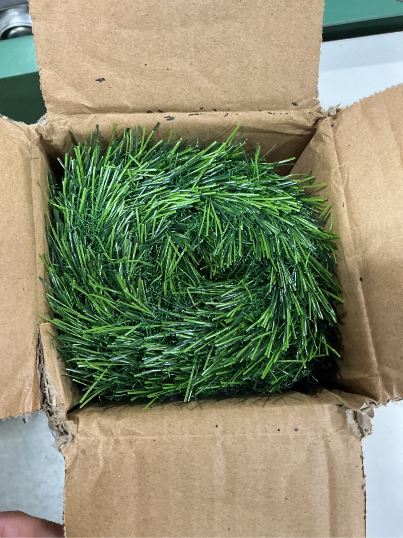 Condition photo showing New/Like New for grass pad for dogs, 48" x 36" artificial turf for pets potty training, fake grass mat with drainage holes, easy to clean, large turf rug outdoor indoor use 48"l x 36"w