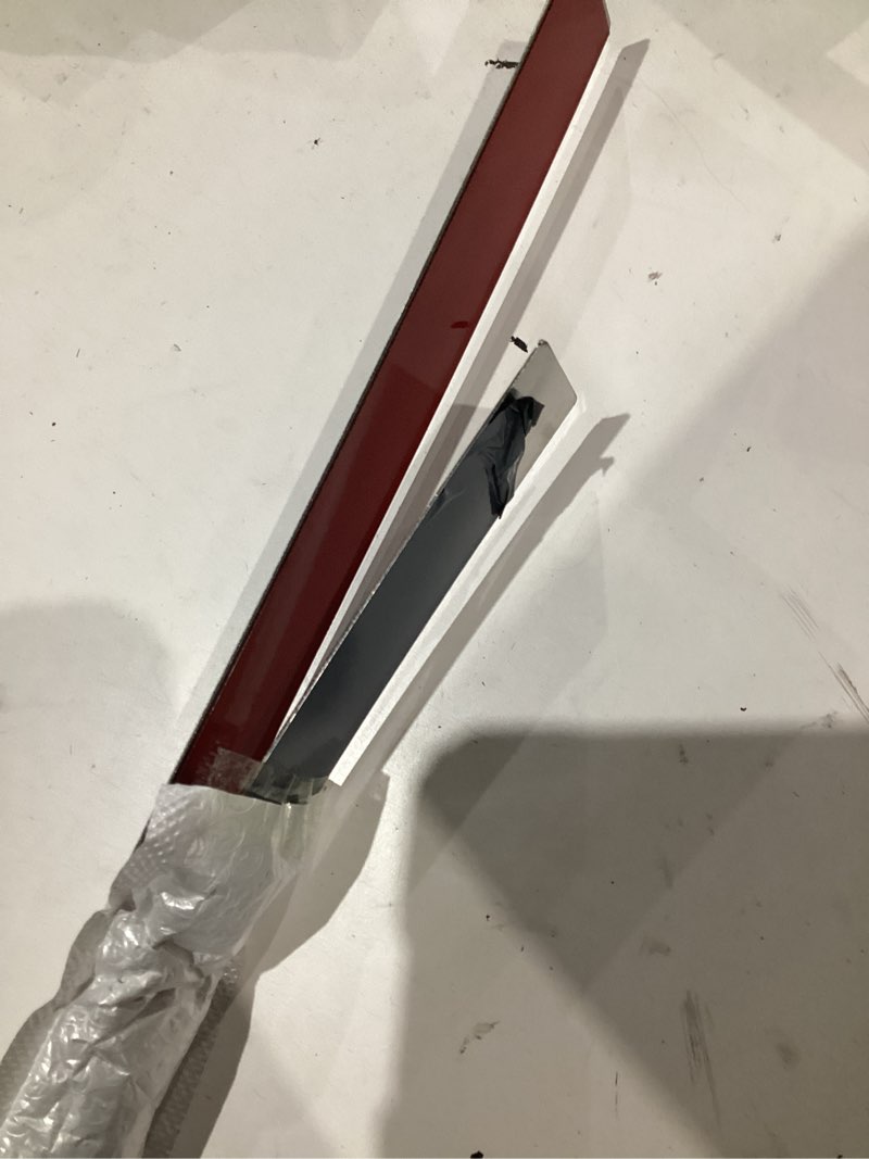 Condition photo showing As Is for 2 pcs 304 stainless steel strips, brushed self adhesive strip metal trim strip, finishing sheet metal strips for microwave/oven/range/cooktop, 30" long, 1.5" wide gap filler for kitchen decor silver 1.5in