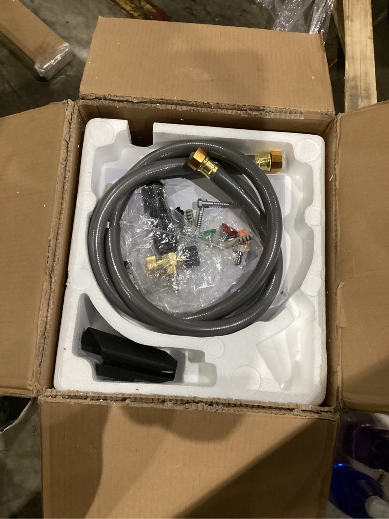 Condition photo showing Good Condition for giraffe tools grandfalls retractable pressure washer g20, 2500 psi 2.2 gpm, 180° wall mounted power washer, auto-retract with 65ft pressure hoses, 5 nozzles for floor/cars/fences/patios, dark silver