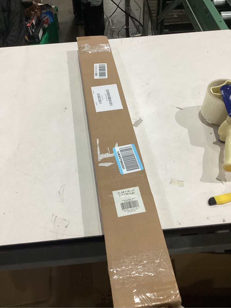 Condition photo showing New/Like New for LazBlinds Cordless Cellular Shades, No Tools No Drill Blackout Honeycomb Shades Pleated Blinds for Windows, 31" W x 64" H, Silver White Blackout-silver White 31'' W x 64'' H