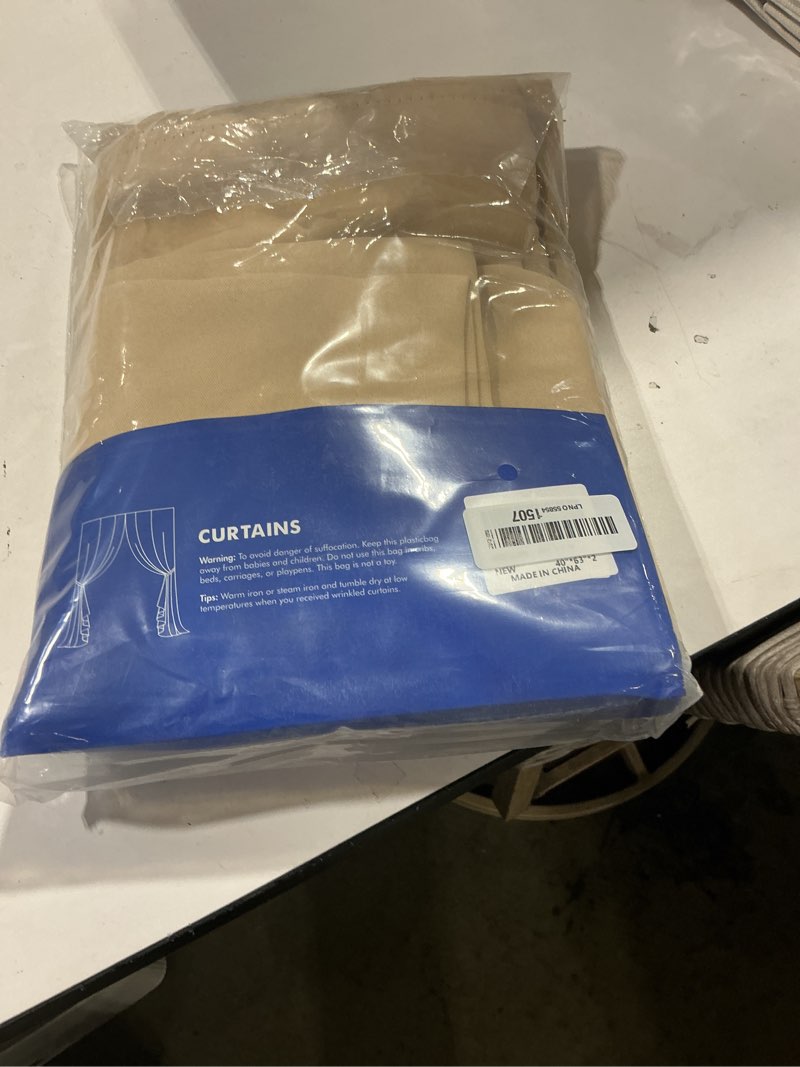 Condition photo showing Good Condition for miulee blackout curtains for bedroom living room 2 panels, thermal insulated room darkening drapes grommet noise reducing light blocking window treatments 63 inches long 40x63 inch beige beige 40"w x 63"l (pack of 2)