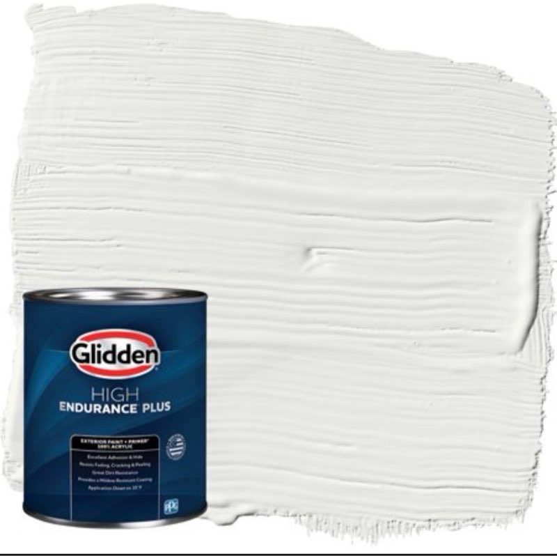 glidden hep grab-n-go exterior paint + primer all-in-one  white  satin  1 quart
